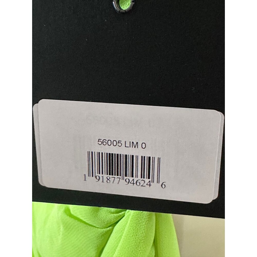 NWT leena for Mac Duggal Strapless Drape Cocktail Dress /Lime /Sizes 0 and 8 - Picture 6 of 7